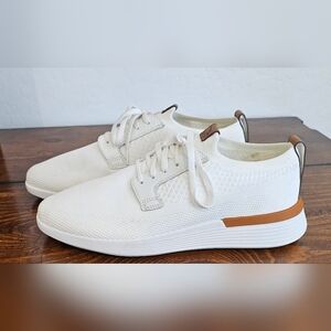 Wolf & Sheperd Classy White Knit Sneakers/Dress Shoes Men's Size 9 - NWOB